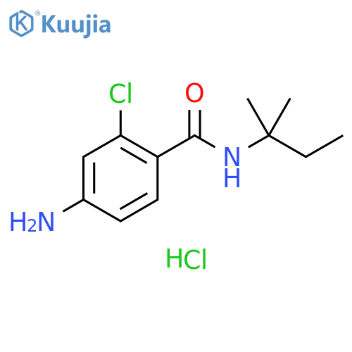 4-amino-2-chloro-N-(2-methylbutan-2-yl)benzamide hydrochloride structure