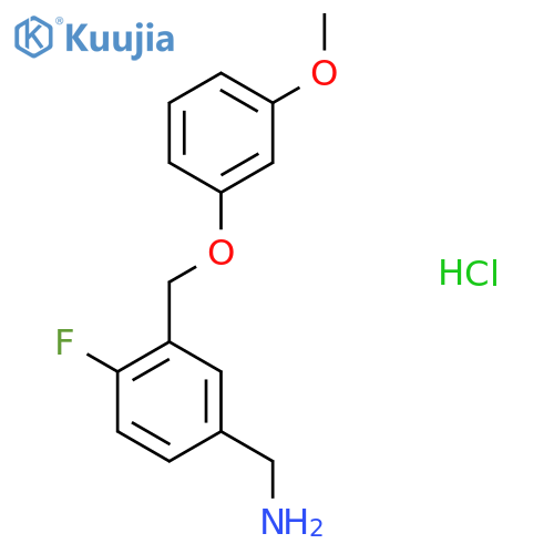 4-Fluoro-3-(3-methoxyphenoxymethyl)phenylmethanamine Hydrochloride structure
