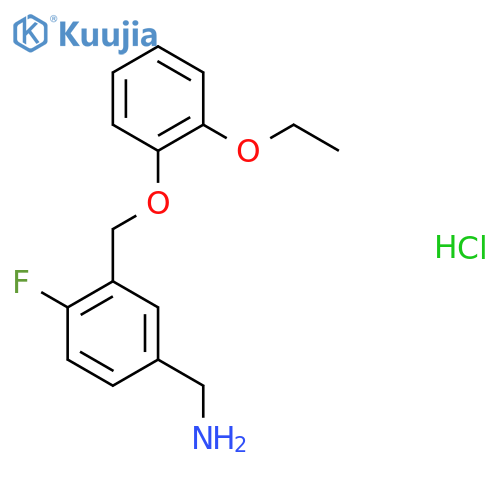 3-(2-Ethoxyphenoxymethyl)-4-fluorophenylmethanamine Hydrochloride structure