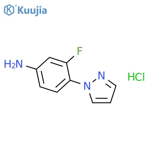 3-fluoro-4-(1H-pyrazol-1-yl)aniline hydrochloride structure