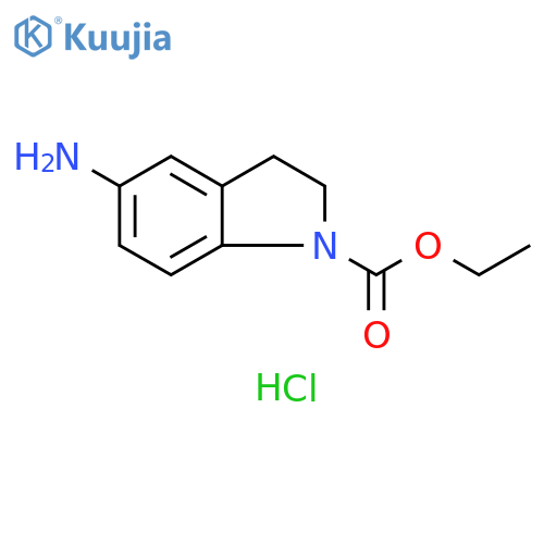 ethyl 5-amino-2,3-dihydro-1H-indole-1-carboxylate hydrochloride structure