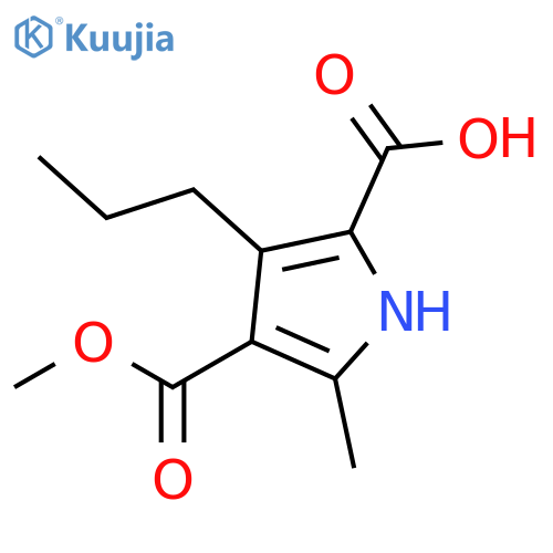 4-(methoxycarbonyl)-5-methyl-3-propyl-1H-pyrrole-2-carboxylic acid structure