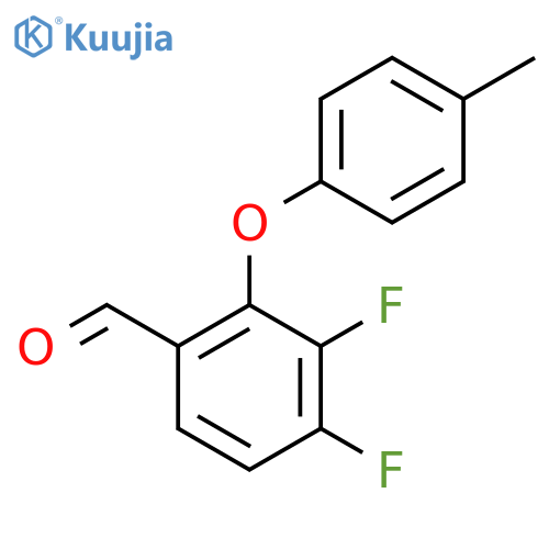 3,4-Difluoro-2-(4-methylphenoxy)-benzaldehyde structure