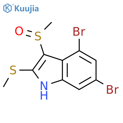 1H-Indole,4,6-dibromo-3-(methylsulfinyl)-2-(methylthio)-, (-)- structure