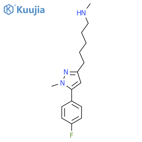 1H-Pyrazole-3-pentanamine, 5-(4-fluorophenyl)-N,1-dimethyl- structure