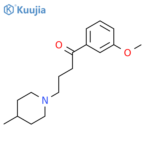 1-Butanone, 1-(3-methoxyphenyl)-4-(4-methyl-1-piperidinyl)- structure