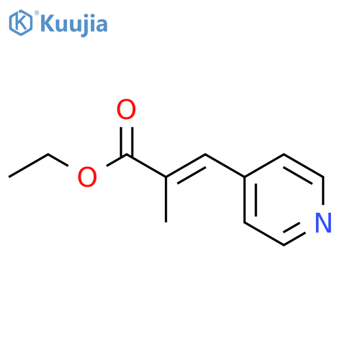 2-Propenoic acid, 2-methyl-3-(4-pyridinyl)-, ethyl ester, (E)- structure