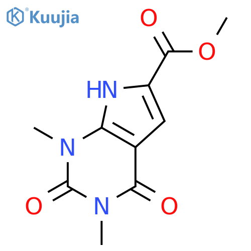 methyl 1,3-dimethyl-2,4-dioxo-1H,2H,3H,4H,7H-pyrrolo[2,3-d]pyrimidine-6-carboxylate structure