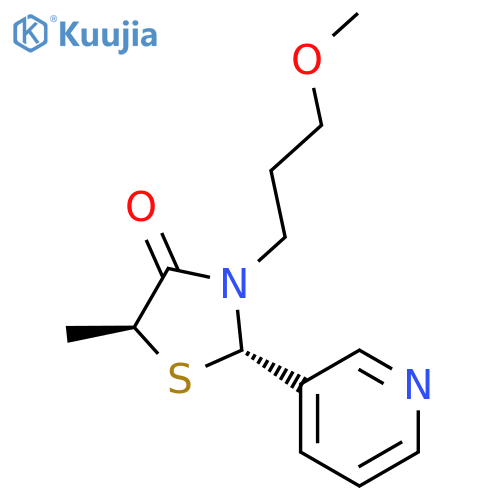 4-Thiazolidinone, 3-(3-methoxypropyl)-5-methyl-2-(3-pyridinyl)-, trans- structure