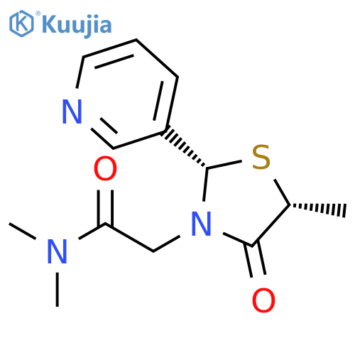 3-Thiazolidineacetamide, N,N,5-trimethyl-4-oxo-2-(3-pyridinyl)-, cis- structure