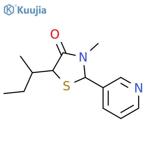 4-Thiazolidinone, 3-methyl-5-(1-methylpropyl)-2-(3-pyridinyl)- structure