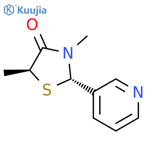 4-Thiazolidinone, 3,5-dimethyl-2-(3-pyridinyl)-, trans- structure
