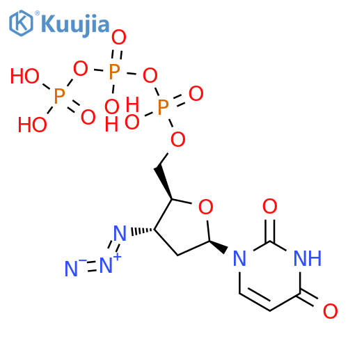 Uridine5'-(tetrahydrogen triphosphate), 3'-azido-2',3'-dideoxy- (9CI) structure