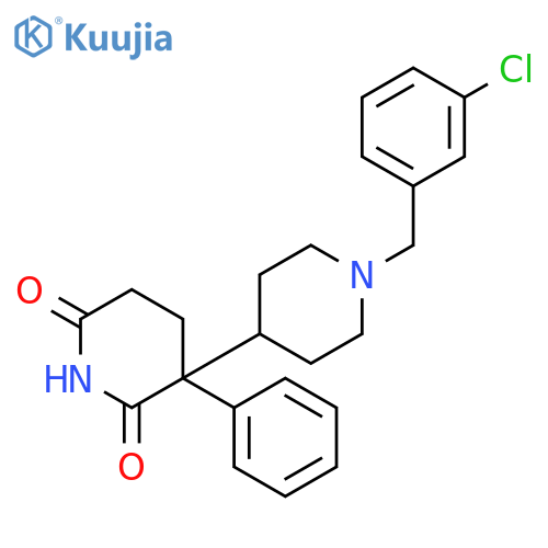 [3,4'-Bipiperidine]-2,6-dione, 1'-[(3-chlorophenyl)methyl]-3-phenyl-, (±)- structure