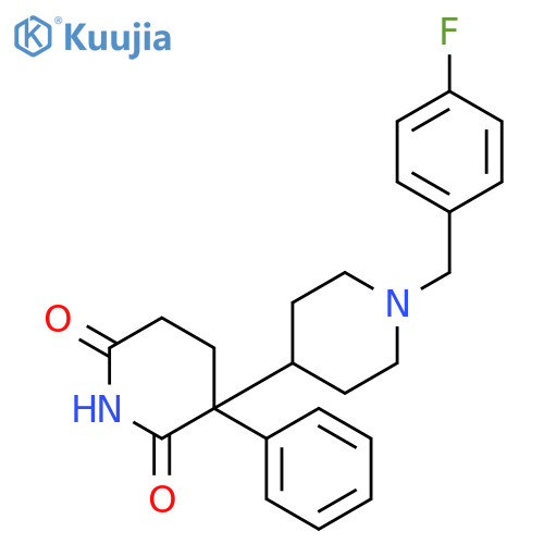 [3,4'-Bipiperidine]-2,6-dione, 1'-[(4-fluorophenyl)methyl]-3-phenyl-, (±)- structure