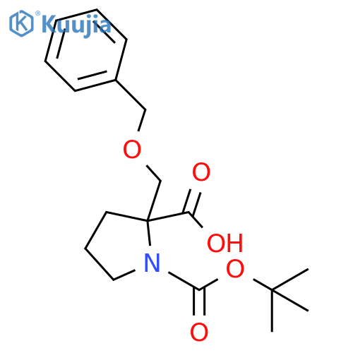 1,2-Pyrrolidinedicarboxylic acid, 2-[(phenylmethoxy)methyl]-, 1-(1,1-dimethylethyl) ester structure