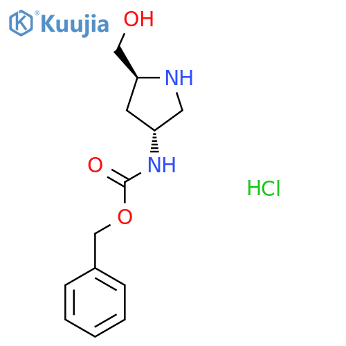 (2S,4R)-2-Hydroxymethyl-4-cbz-amino pyrrolidine Hydrochloride structure