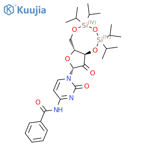 N-(2-oxo-1-((6aR,8R,9aR)-2,2,4,4-tetraisopropyl-9-oxotetrahydro-6H-furo[3,2-f][1,3,5,2,4]trioxadisilocin-8-yl)-1,2-dihydropyrimidin-4-yl)benzamide structure