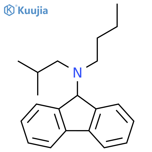 9H-Fluoren-9-amine, N-butyl-N-(2-methylpropyl)- structure