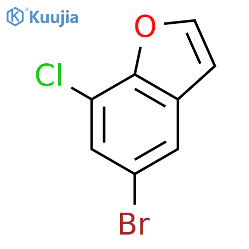 5-bromo-7-chloro-1-benzofuran structure