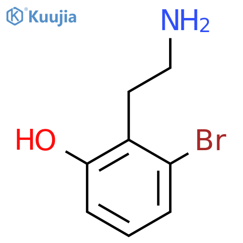 2-(2-aminoethyl)-3-bromophenol structure