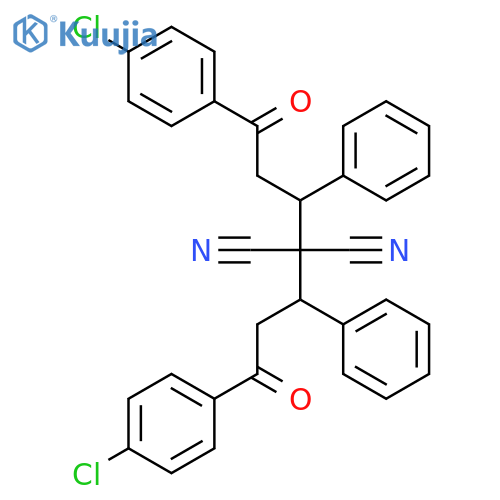 Propanedinitrile, bis[3-(4-chlorophenyl)-3-oxo-1-phenylpropyl]- structure