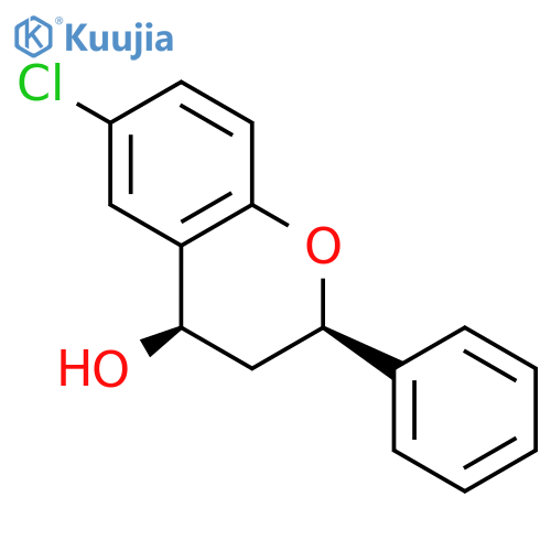2H-1-Benzopyran-4-ol, 6-chloro-3,4-dihydro-2-phenyl-, cis-(±)- structure