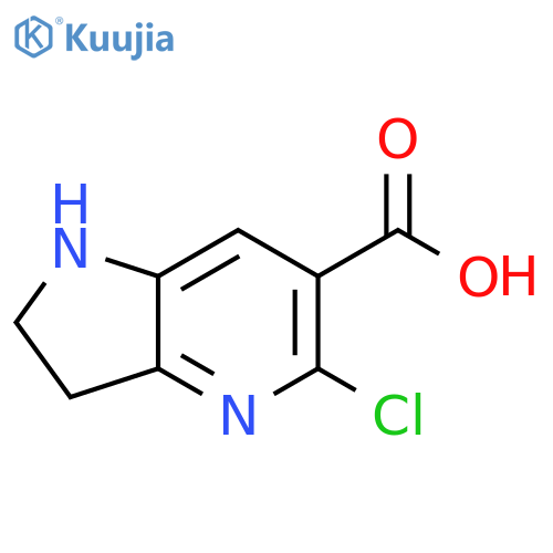 5-chloro-1H,2H,3H-pyrrolo3,2-bpyridine-6-carboxylic acid structure