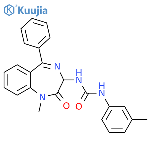 Urea,N-(2,3-dihydro-1-methyl-2-oxo-5-phenyl-1H-1,4-benzodiazepin-3-yl)-N'-(3-methylphenyl)- structure