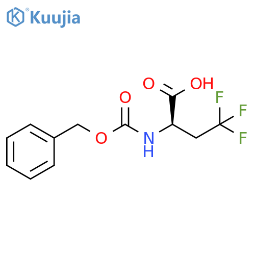 Butanoic acid, 4,4,4-trifluoro-2-[[(phenylmethoxy)carbonyl]amino]-, (2R)- structure