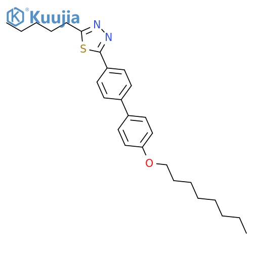 1,3,4-Thiadiazole, 2-[4'-(octyloxy)[1,1'-biphenyl]-4-yl]-5-pentyl- structure