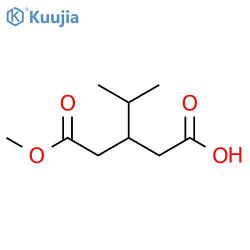 3-(2-methoxy-2-oxoethyl)-4-methylpentanoic acid structure
