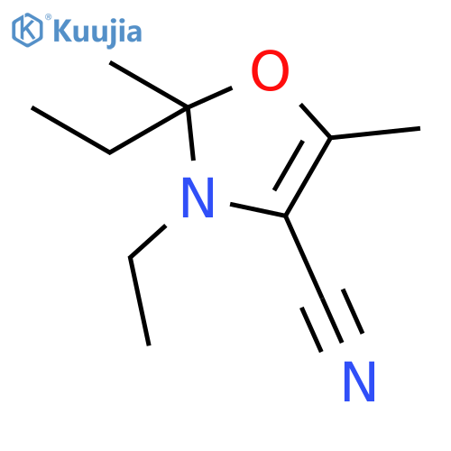 4-Oxazolecarbonitrile, 2,3-diethyl-2,3-dihydro-2,5-dimethyl- structure