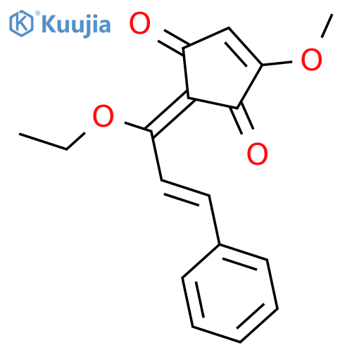2-(1-Ethoxy-3-phenylallylidene)-4-methoxycyclopent-4-ene-1,3-dione structure