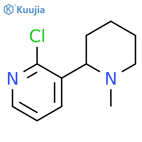 2-Chloro-3-(1-methylpiperidin-2-yl)pyridine structure