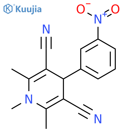 1,2,6-trimethyl-4-(3-nitrophenyl)-4H-pyridine-3,5-dicarbonitrile structure