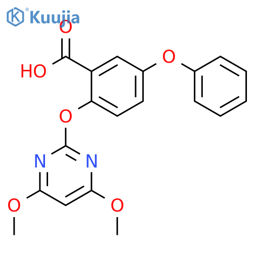Benzoic acid, 2-[(4,6-dimethoxy-2-pyrimidinyl)oxy]-5-phenoxy- structure