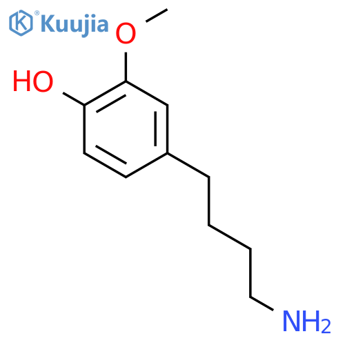 4-(4-aminobutyl)-2-methoxyphenol structure