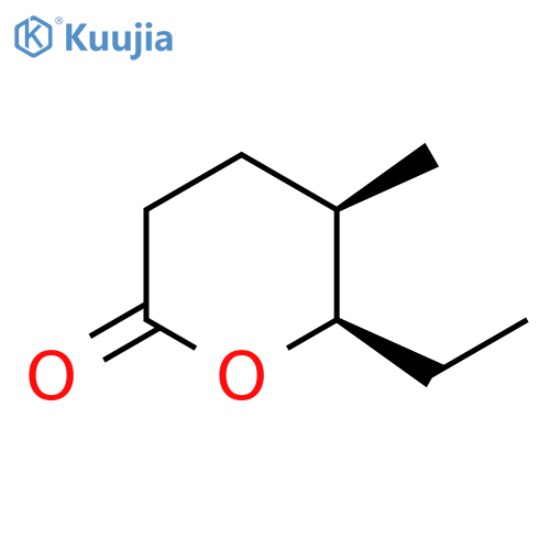 2H-Pyran-2-one, 6-ethyltetrahydro-5-methyl-, (5R,6R)-rel- structure