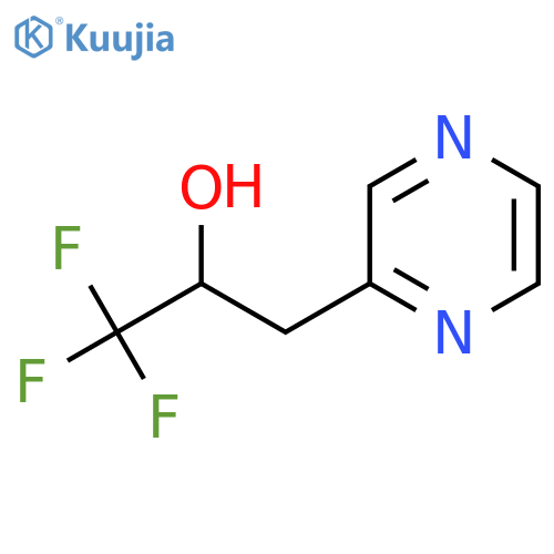 1,1,1-trifluoro-3-(pyrazin-2-yl)propan-2-ol structure