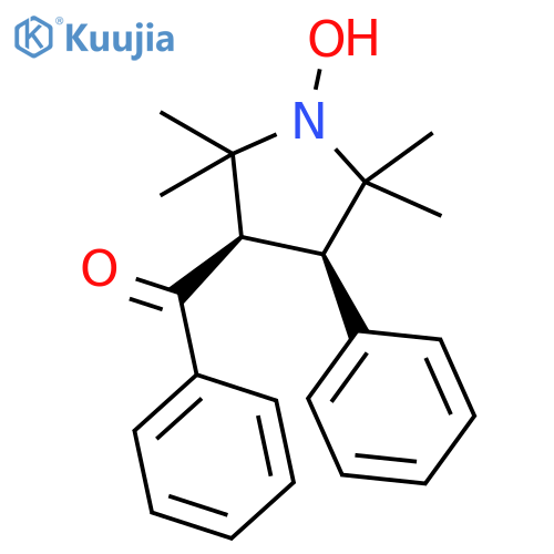 1-Pyrrolidinyloxy, 3-benzoyl-2,2,5,5-tetramethyl-4-phenyl-, (3R,4R)-rel- structure
