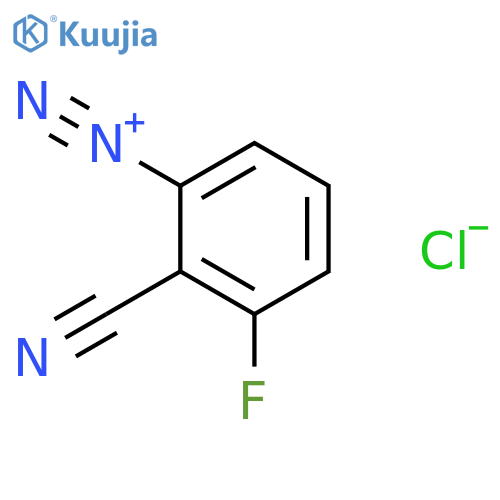 Benzenediazonium, 2-cyano-3-fluoro-, chloride structure
