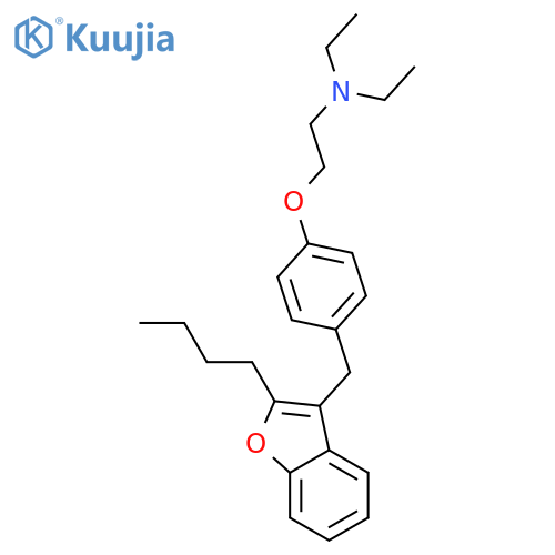Ethanamine, 2-[4-[(2-butyl-3-benzofuranyl)methyl]phenoxy]-N,N-diethyl- structure
