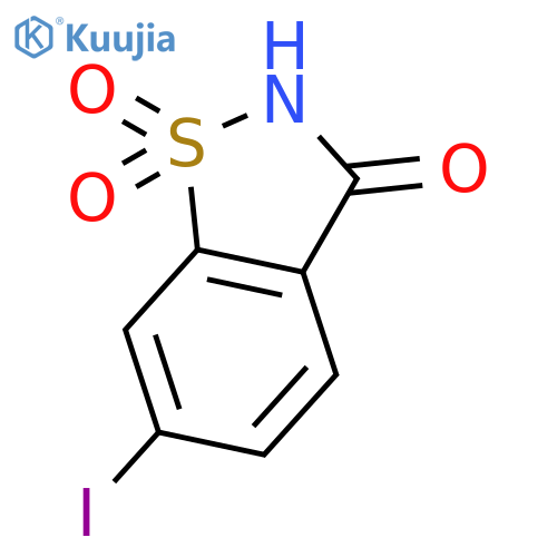 1,2-Benzisothiazol-3(2H)-one,6-iodo-, 1,1-dioxide structure