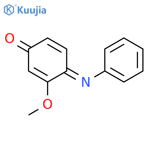 2,5-Cyclohexadien-1-one, 3-methoxy-4-(phenylimino)- structure