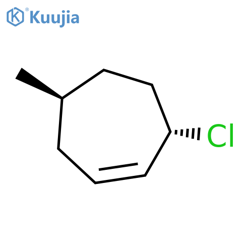 Cycloheptene, 3-chloro-6-methyl-, trans- structure