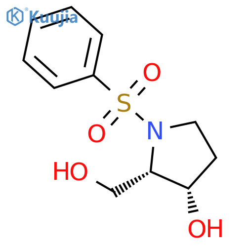 2-Pyrrolidinemethanol, 3-hydroxy-1-(phenylsulfonyl)-, (2S-cis)- structure