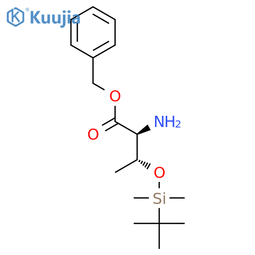 L-THREONINE, O-[(1,1-DIMETHYLETHYL)DIMETHYLSILYL]-, PHENYLMETHYL ESTER structure
