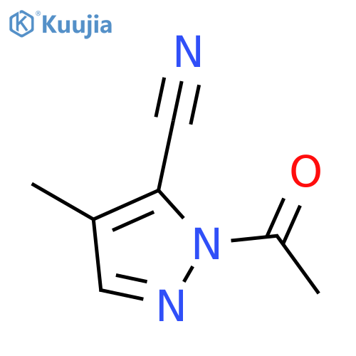 1H-Pyrazole-5-carbonitrile,1-acetyl-4-methyl- structure