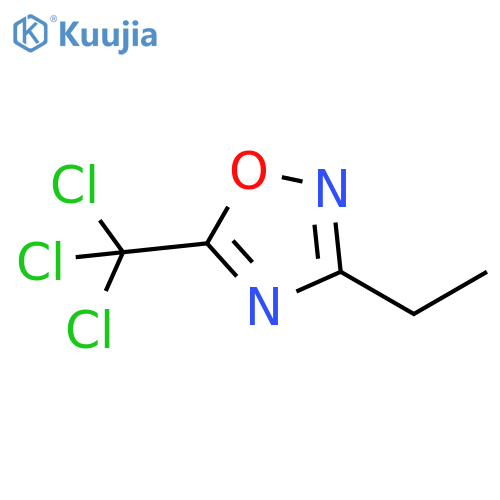 3-ethyl-5-(trichloromethyl)-1,2,4-oxadiazole structure